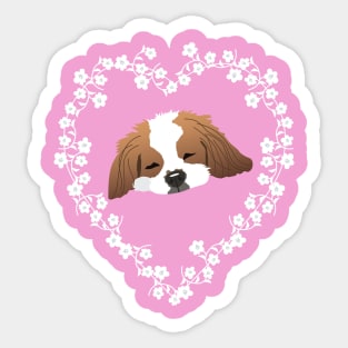 Cavalier King Charles Spaniel Dog Heart Sticker